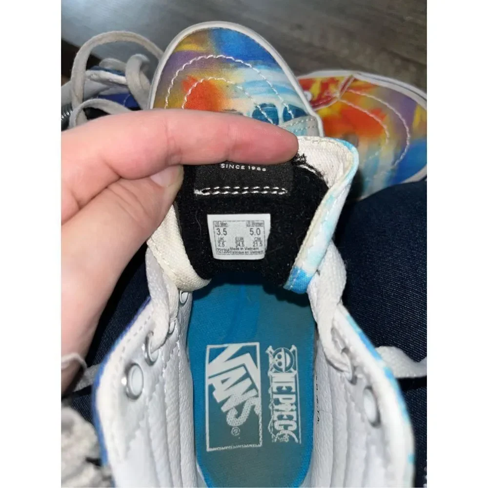 Vans x One Piece Sk8-Hi Punk Hazard Skate Shoe Multicolour Size Womens 5